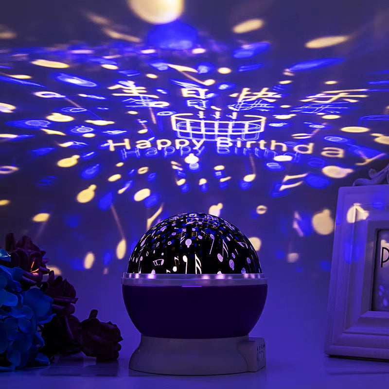 Factory Wholesale Romantic Starry Sky Projection Lamp Creative Christmas Mini Night Light ABS Body Dream Effect Plug-In Battery