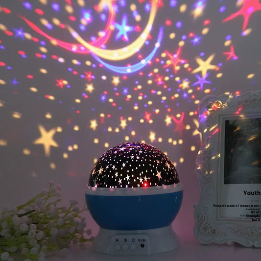 Factory Wholesale Romantic Starry Sky Projection Lamp Creative Christmas Mini Night Light ABS Body Dream Effect Plug-In Battery